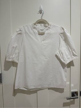 Hyacinth House White Ruffled Blouse Size Large